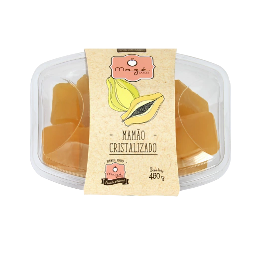 Mamão amarelo cristalizado 300g ou 450g
